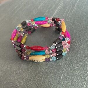 Bracelet. Magnetic multi color bracelet or neckl, can be converted to either,